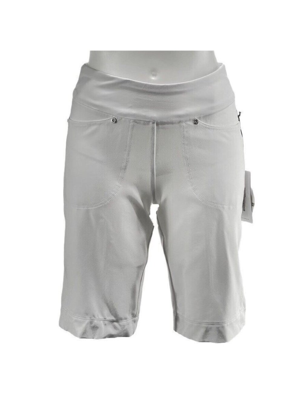 Tail White Label Womens UPF 50 Bermuda Shorts Size 2 White Polyester Blend